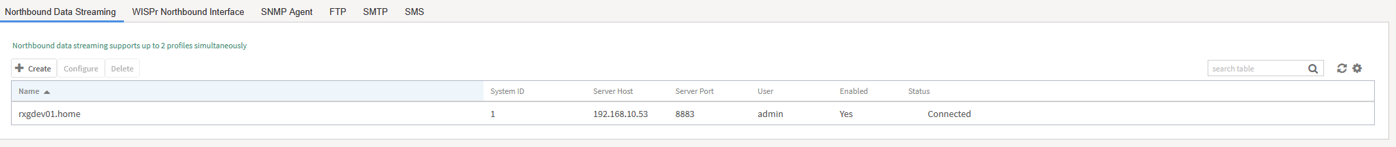 vSZ streaming telemetry setup