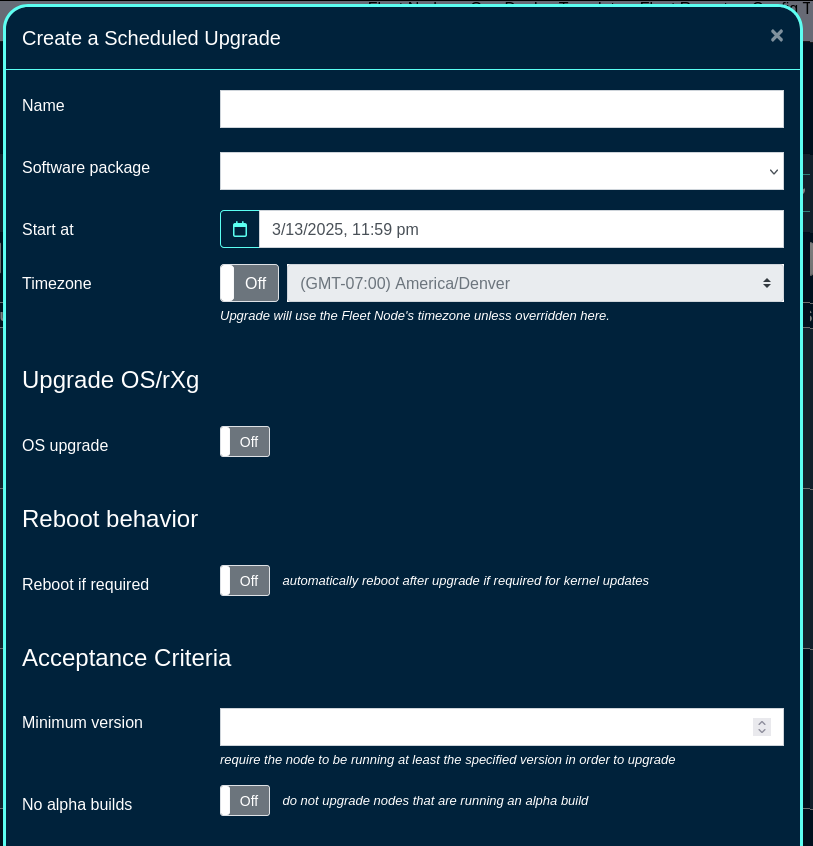 Scheduled Upgrade, page 1